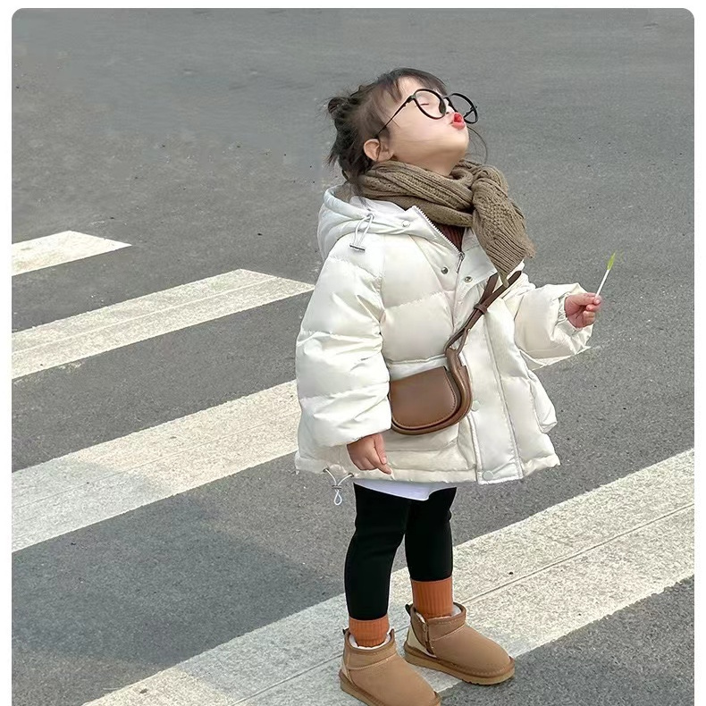 巴拉女童冬装加厚棉服洋气儿童宝宝短款面包服棉衣保暖休闲外套潮