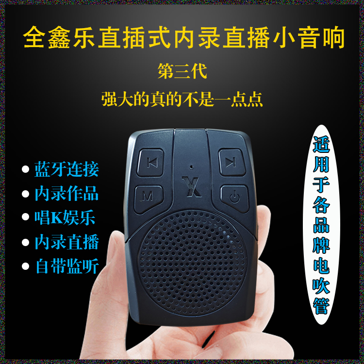 全鑫乐直插式小音响电吹管唱歌内录监听小音响