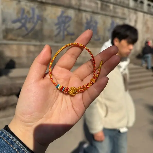 非金属布艺手链 非金属布艺红绳手链手工编织护身礼物