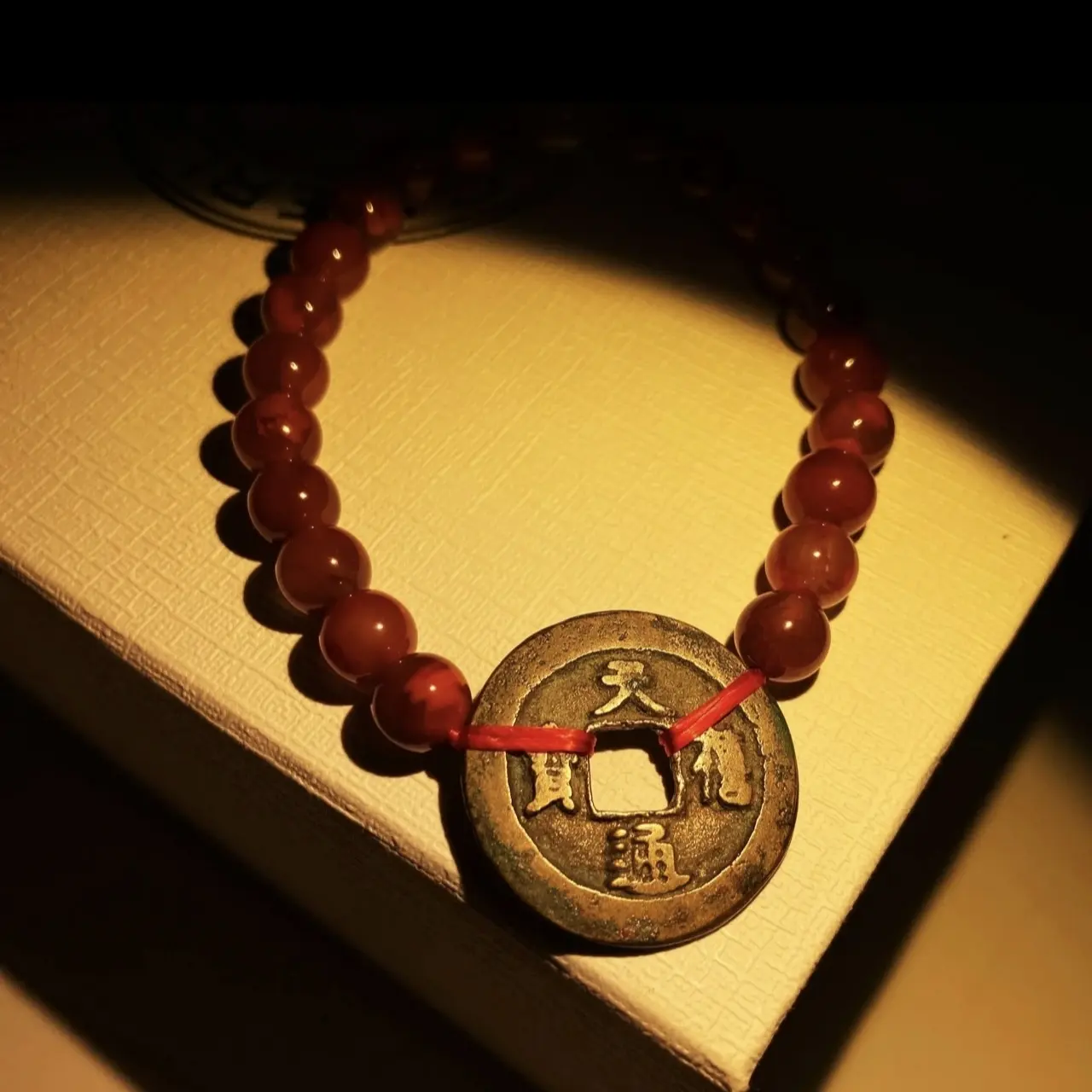 铜木质吊坠 DIY定制首饰铜钱文创挂坠