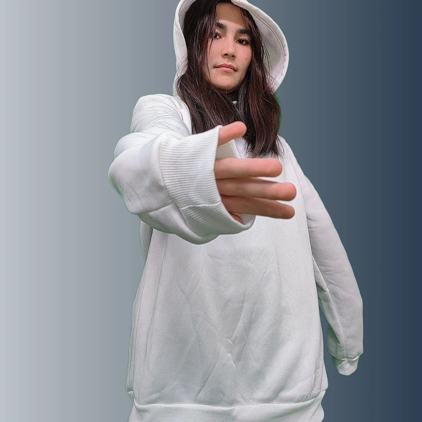 简约连帽欧美情侣云朵常规保暖水洗宽松型卫衣