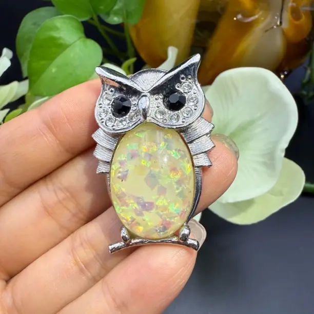 锌合金胸针 vintage中古猫头鹰胸针