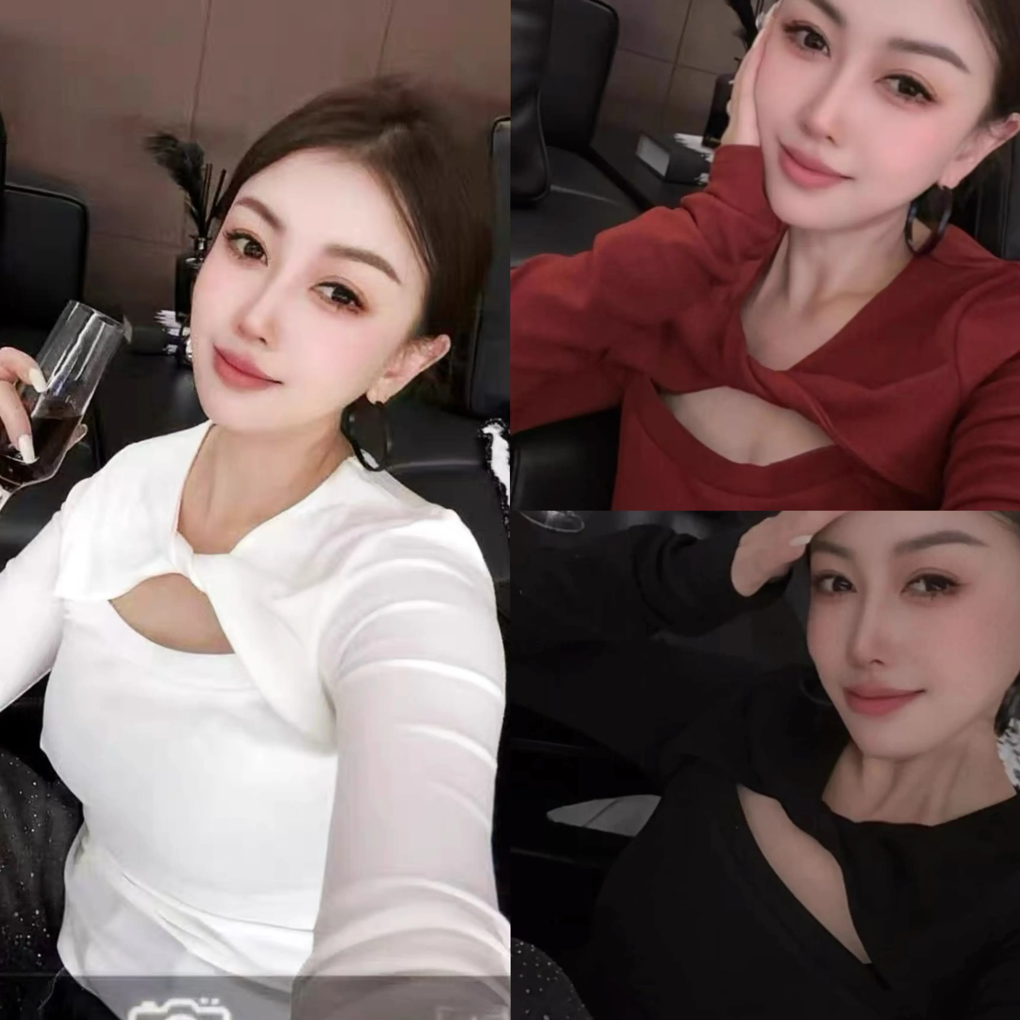 秋冬新款拼接扭结镂空百搭显瘦长袖打底T恤上衣