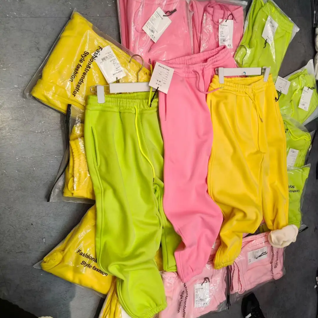 果果彩裤秋冬糖果色加绒奥粒绒收腿卫裤