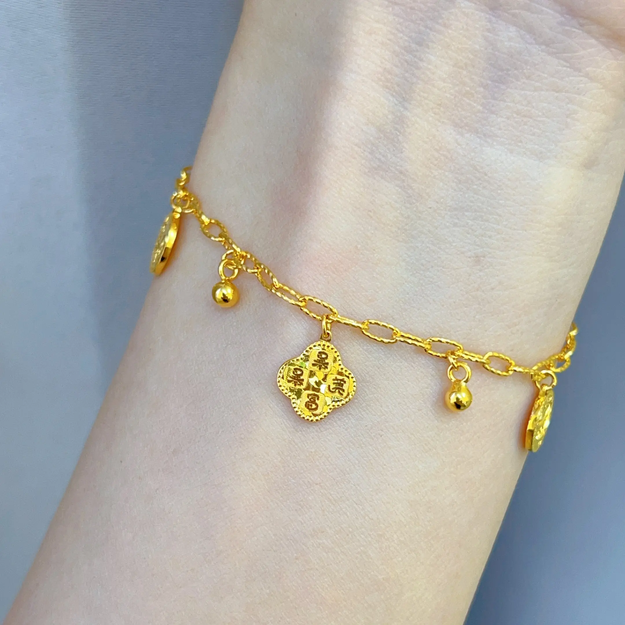 足银手链 暴富暴美回形针手链时尚百搭简约经典不过时秋冬新款