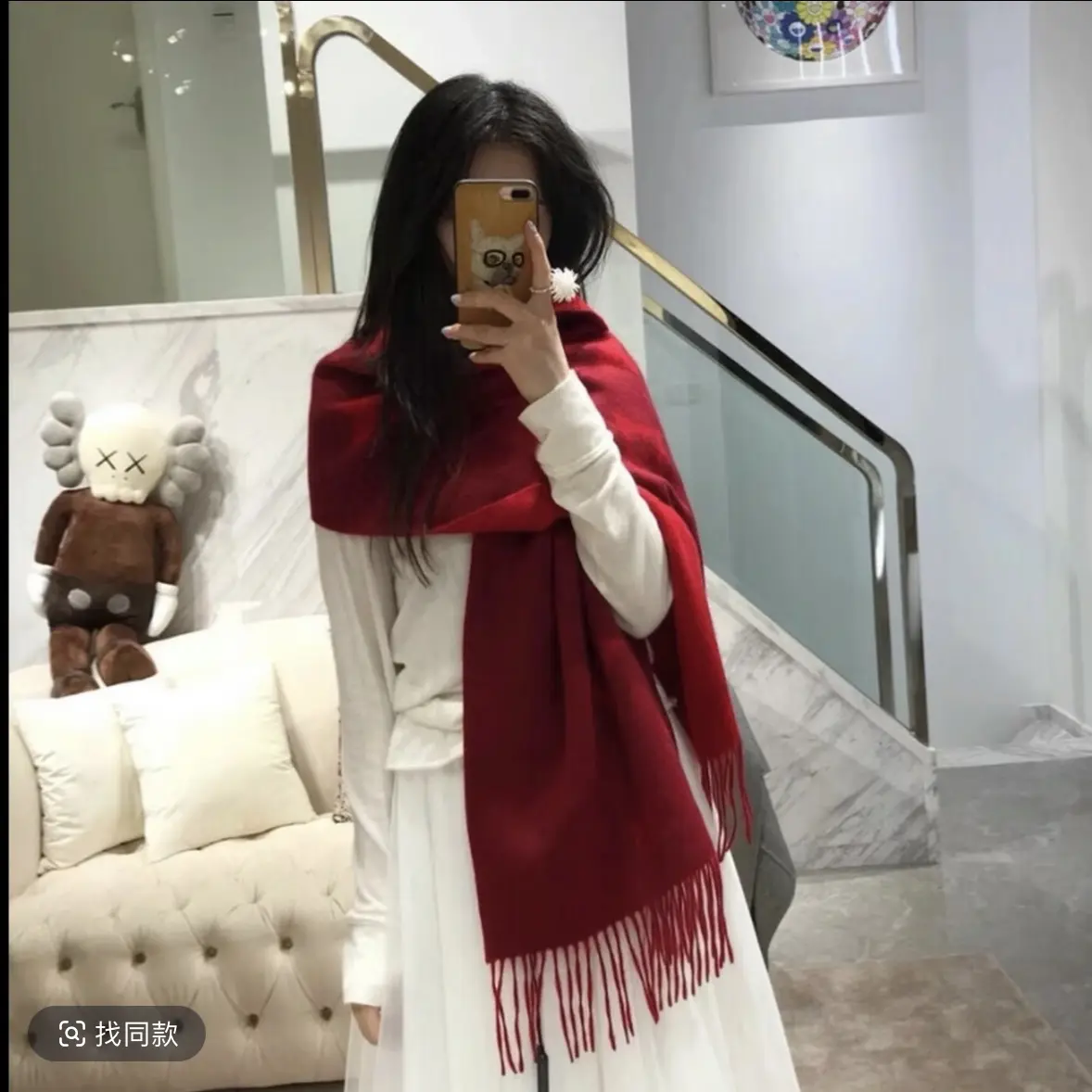 羊绒经典时尚围巾高档礼盒款限量1