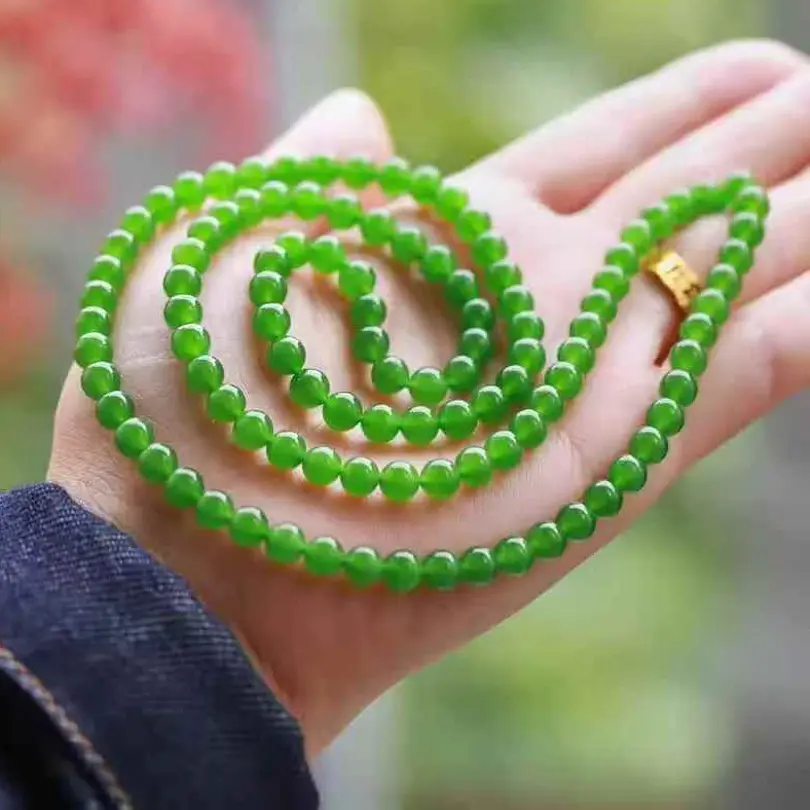 碧玉6mm圆珠108颗多功能长链礼物女款