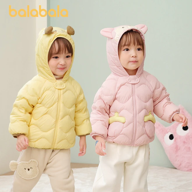 巴拉巴拉童装宝宝羽绒服三防外套男童女童秋冬装2026新款动物造型