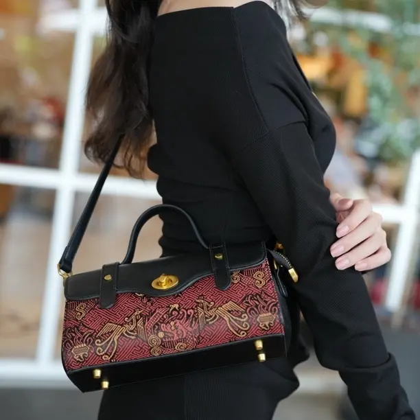 谭湘光｜壮锦龙凤锦源手提包通勤风斜挎包百搭单肩肩包轻奢气质