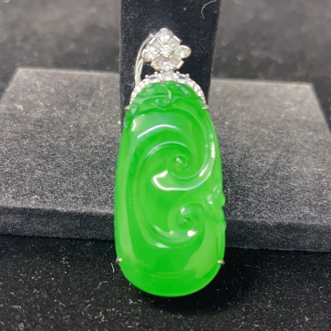 纯天然A货翡翠如意