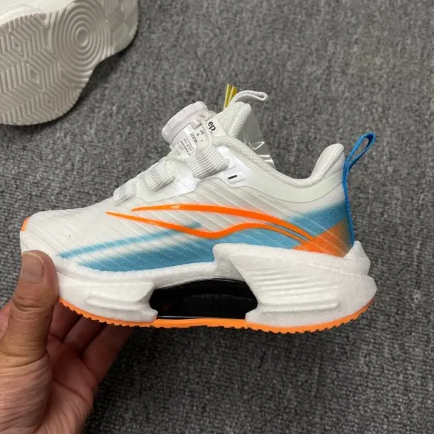 奥萝机能潮鞋运动鞋男女童防滑透气白色老爹鞋男女童夏季