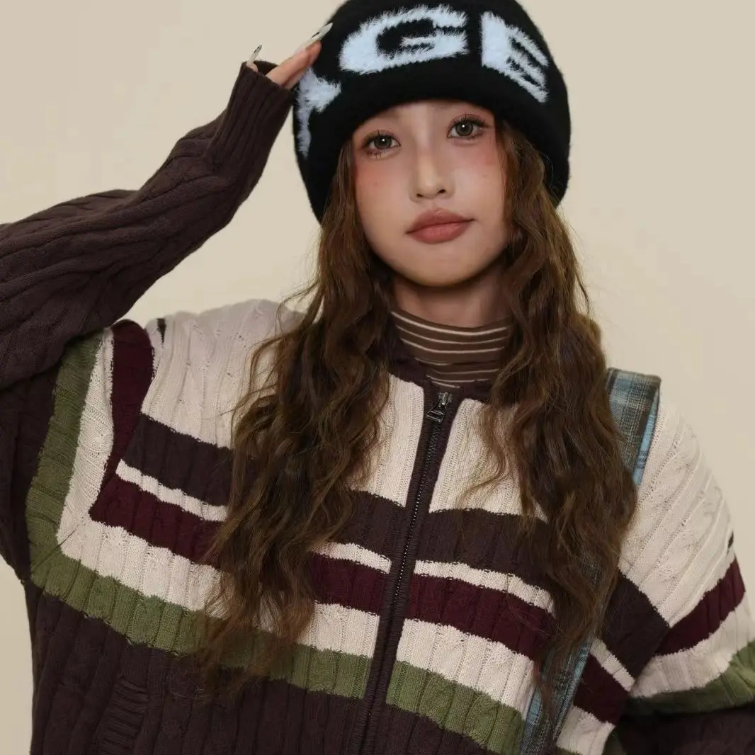 韩版针织帽女冬季保暖百搭巾帽