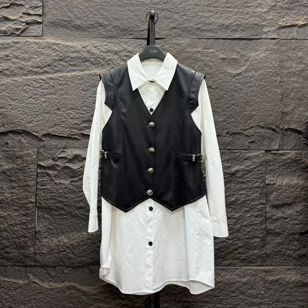 MIQIYMI新款皮夹小众设计师爆款衬衫Q0035