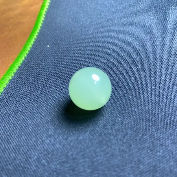 和田玉翠青卡14毫米单珠