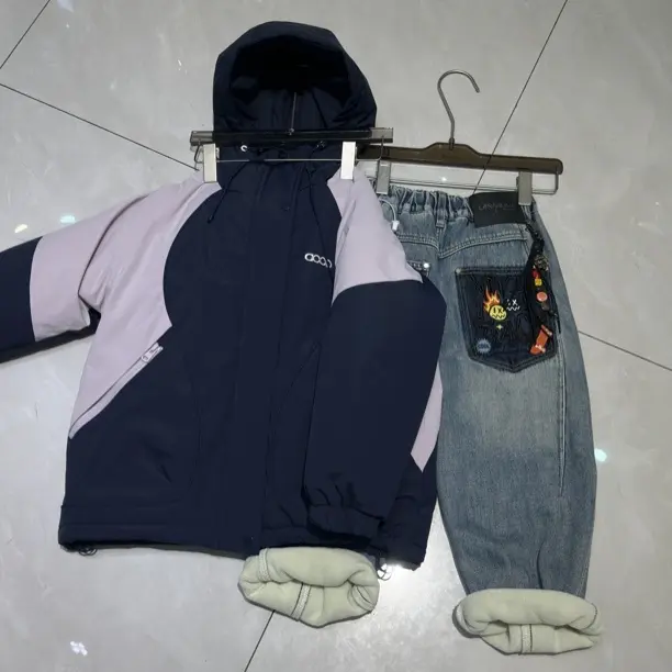 女童冬加厚连帽外套中大童保暖上衣休闲衣服YNYD56994