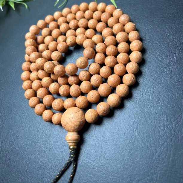 10.5mm小凤眼粉红皮108。新籽原皮高密高油文玩念珠 一物一图