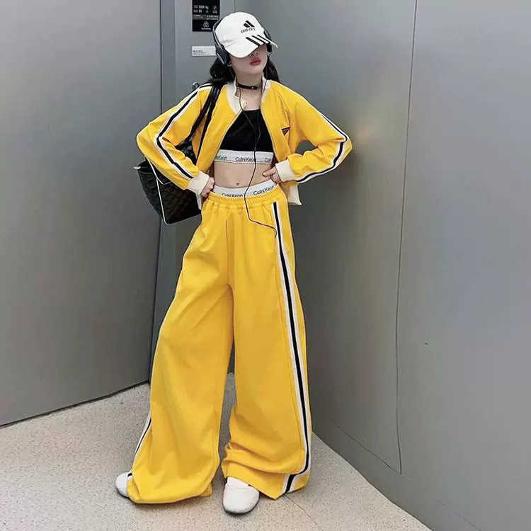 女童套装2025新款儿童洋气时髦休闲运动卫衣阔腿裤两件套春秋款