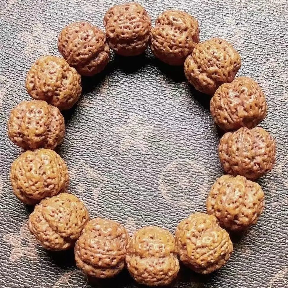 L315/23mm 原生态老树峰王 尼泊尔大金刚菩提子手串男女款五瓣