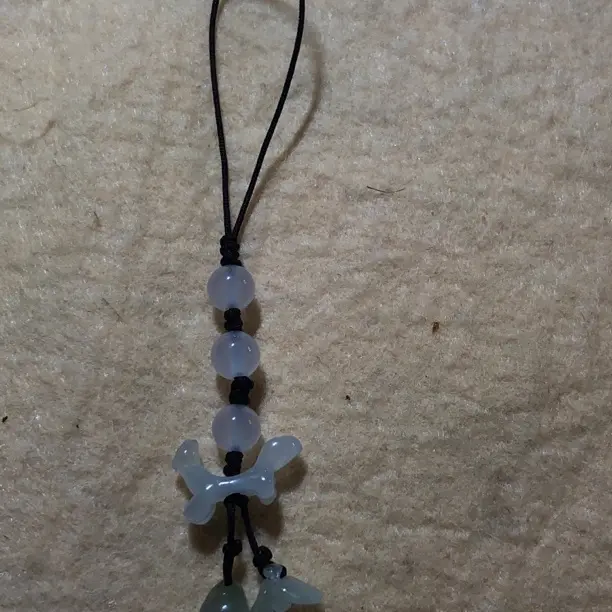 天然A货翡翠玉。手机包包挂