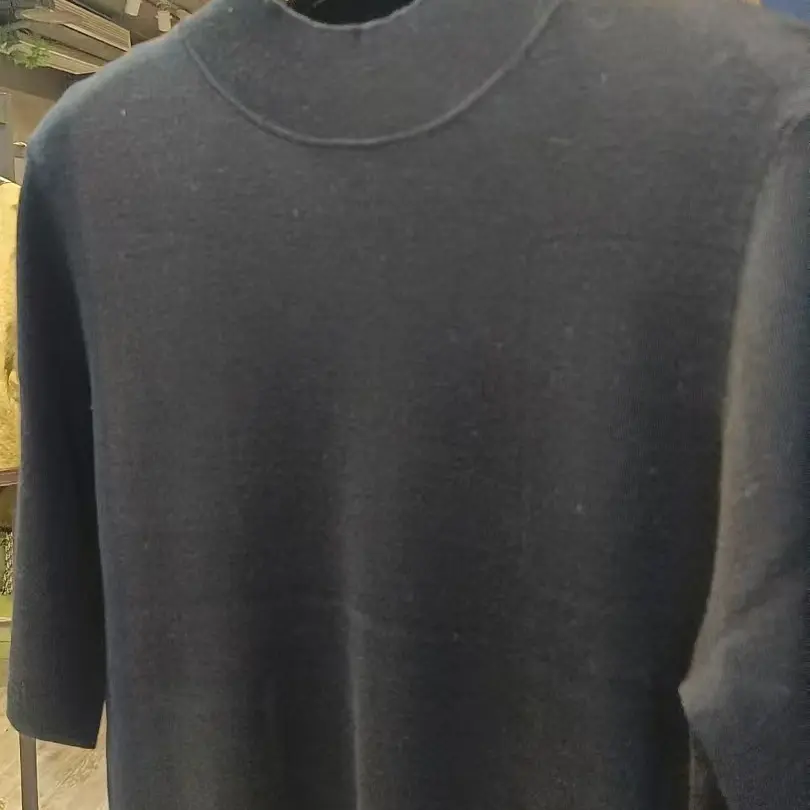 针织半高领常规纯色不褪色衫圆领气质女装