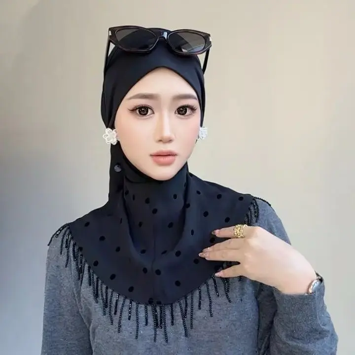 植绒波点风格手工串珠流苏大头套