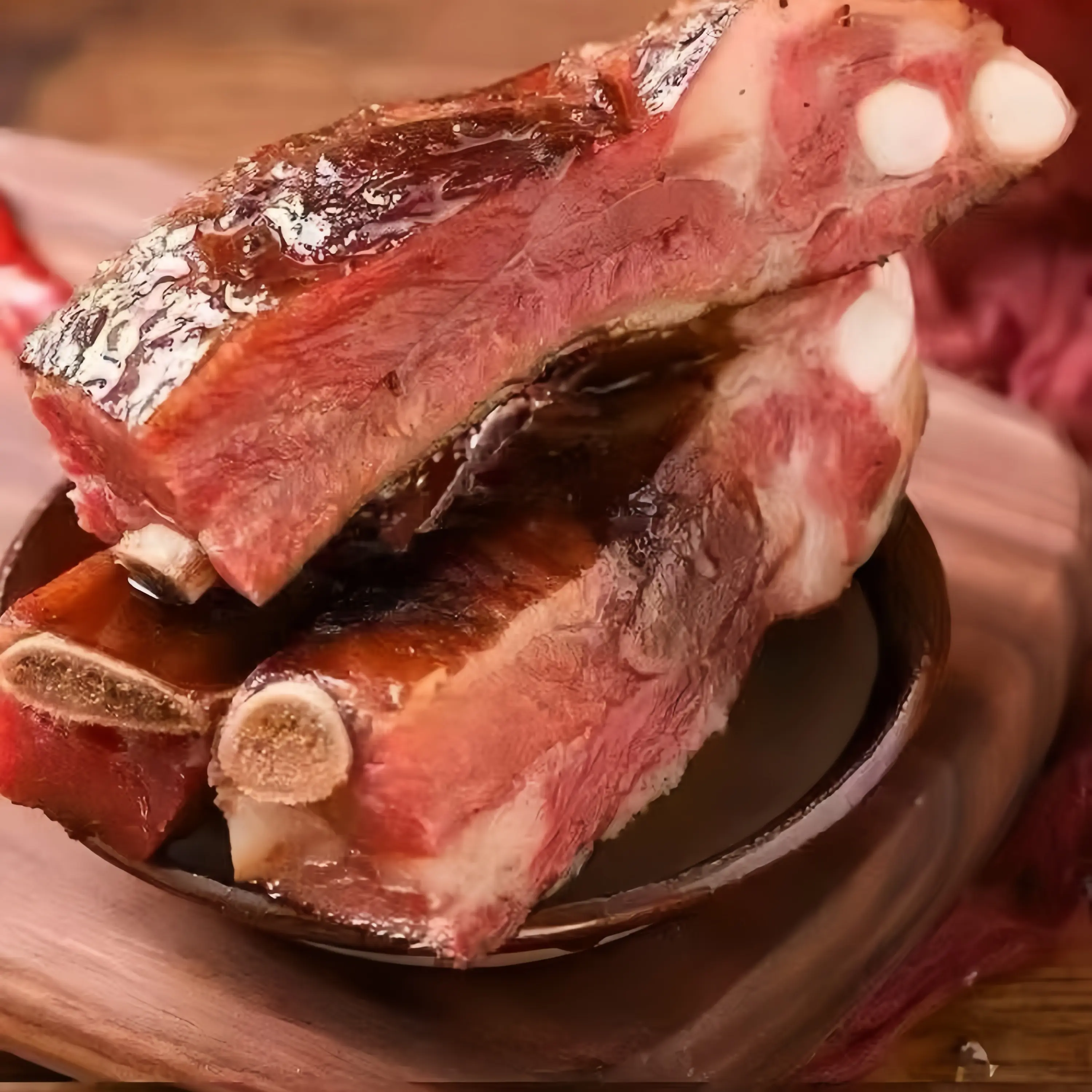 贵州农家柴火烟熏腊排骨土家风味柏树枝慢火烟熏咸香入味真空包装