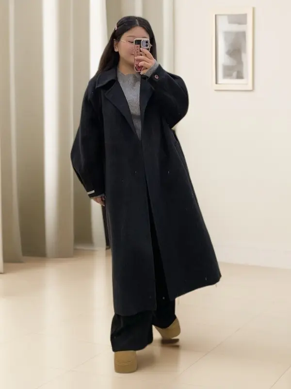 大码女装大衣 版型好 显瘦