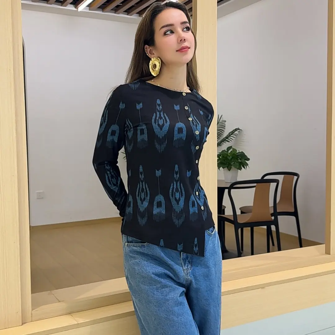 Elmoda时尚长袖上衣休闲百搭个性设计网红