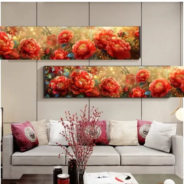 【定制款】大版烈焰骄阳550×90大格满绣十字绣