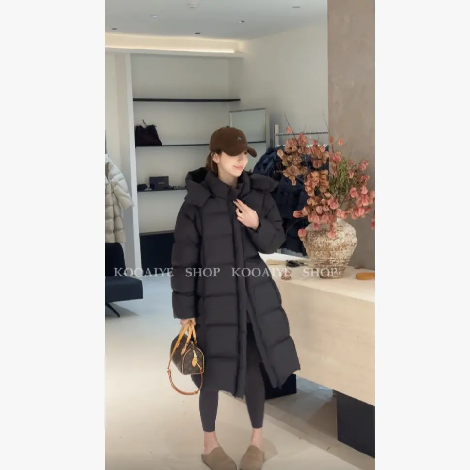 【泡芙小姐3.0】冬季长款宽松新国标90白鸭绒羽绒服