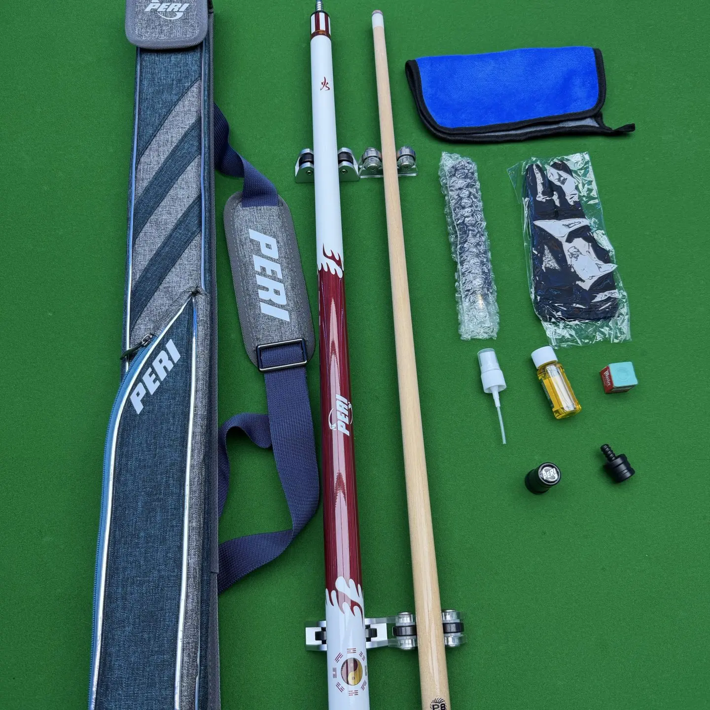 太极火复刻中式黑八美式九球枫木大头分体手工台球杆