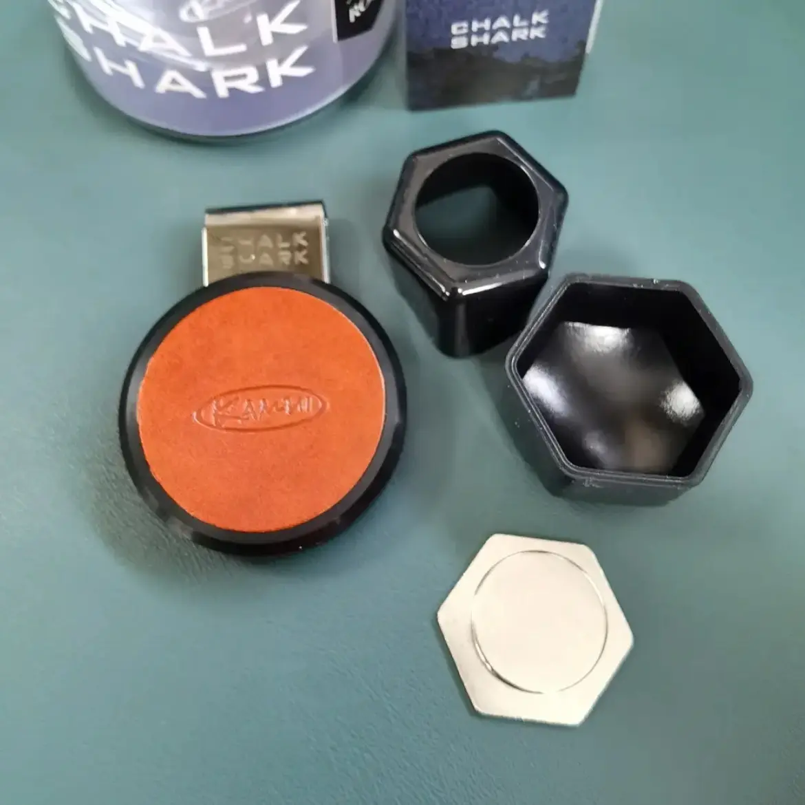 卡姆高档磁吸六角专用台球巧克夹