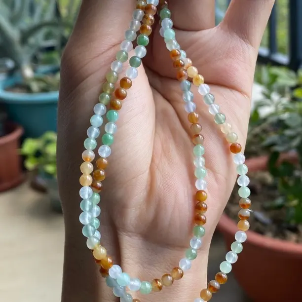 三彩圆珠种精美多宝挂链百搭男女款