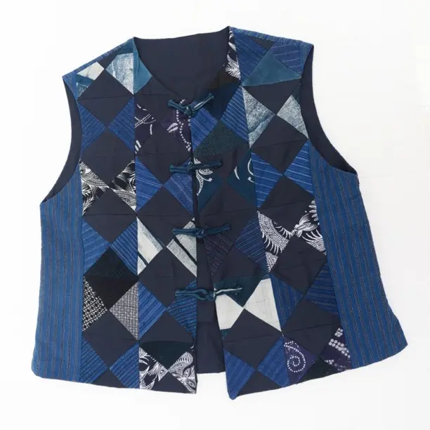 民族风古法扎染拼布绣秋马甲