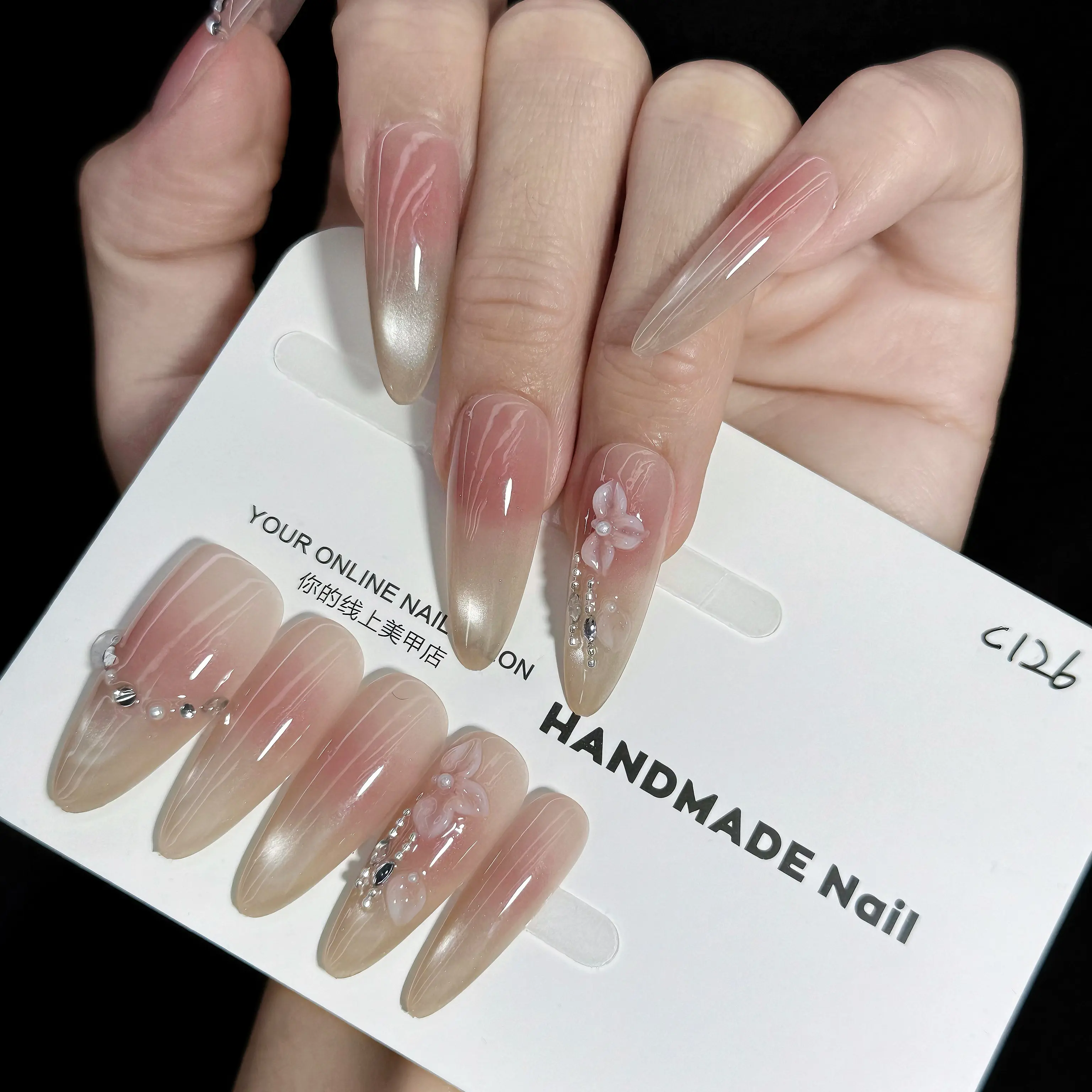 手工穿戴甲美甲贴片高级可拆卸网红指甲款式