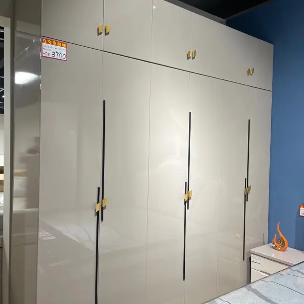 储藏抽屉款艺术图案多层简约衣柜极简主卧玄关轻奢