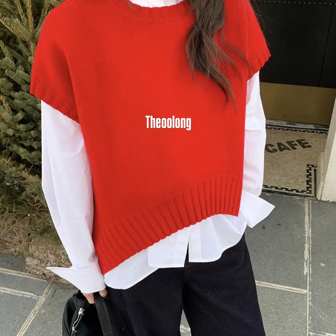 【周末日常】简约慵懒百搭舒适休闲毛衣背心