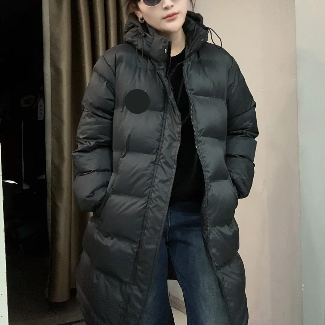 2588#常规款中长款长款连帽常规男女同款宽松冬季羽绒棉情侣