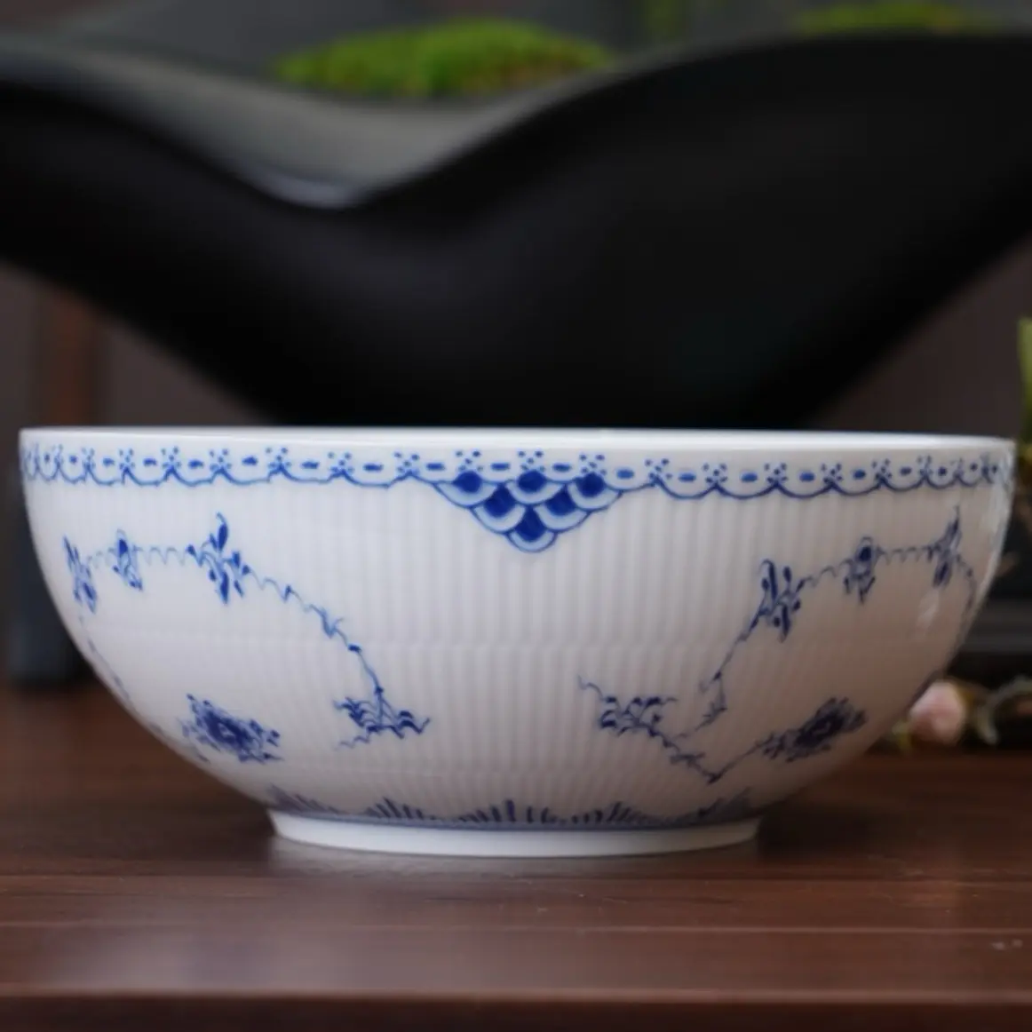 21cm棕榈长生碗家用吃饭唐草大汤碗橙姐同款复古中式餐具陶瓷饭碗