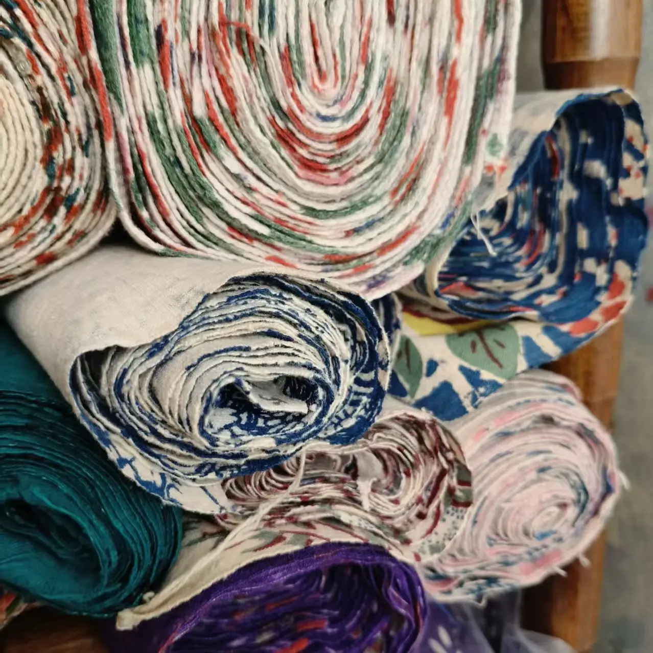 手织老布民间手纺适合手工编织花色可选