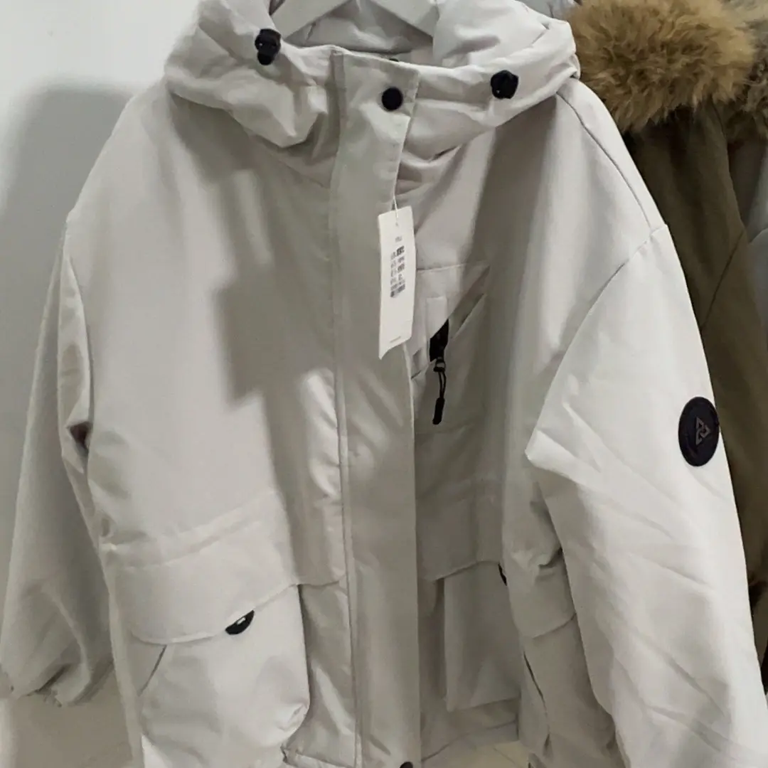 牛角扣宽松棉衣冬季加厚美式连帽保暖派克毛领棉服外套女小个子