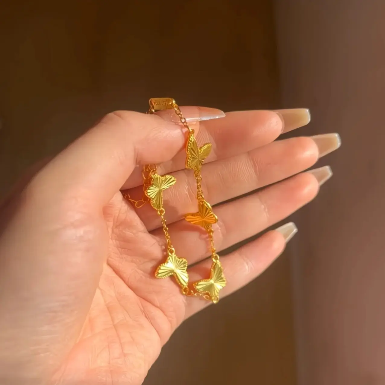 铜合金手链 铜合金 合金 蝴蝶流苏轻奢小众精致时尚百搭女士同款