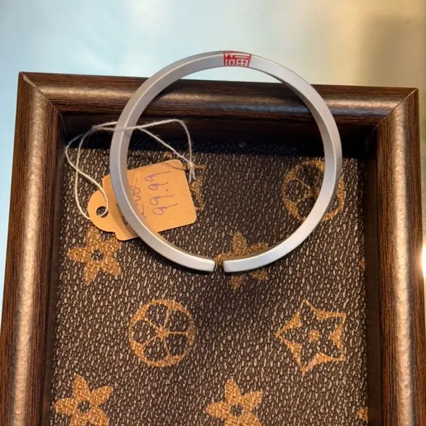 足银手镯  四方福字女款实心中国风简约百搭银镯子生日礼物送女友