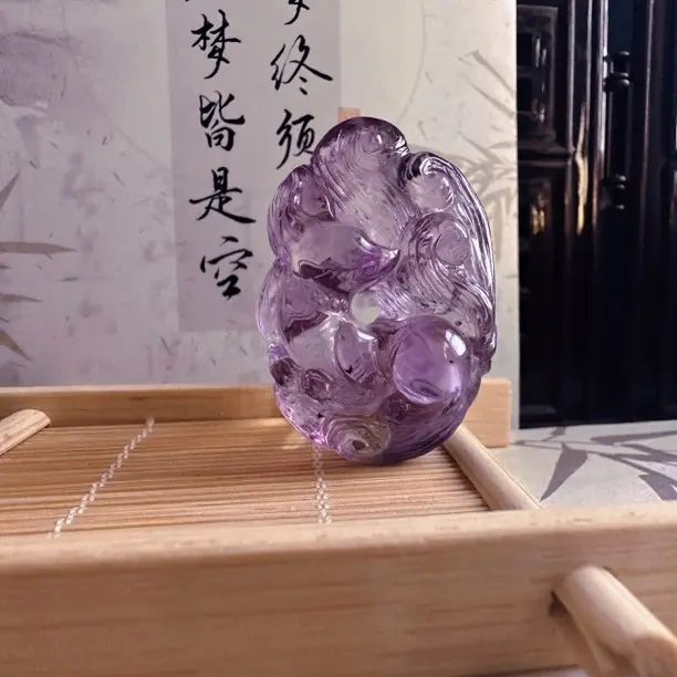 非金属仿水晶吊坠 【如意堂奶奶设计】（颜值实力派）九尾古月吊坠