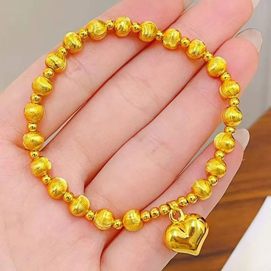 铜合金手链 铜合金时尚百搭貔貅圆珠转运手链女士气质首饰