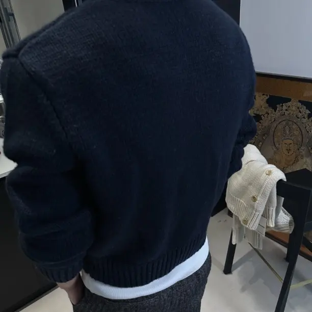 常规厚款保暖发热立领针织衫圆领韩版百搭毛衣