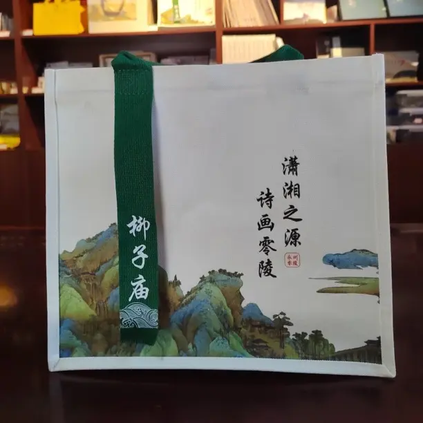 柳子庙诗画零陵帆布托特包