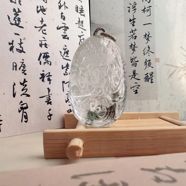 非金属仿水晶吊坠 【如意堂奶奶设计】（俸禄）九尾古月吊坠