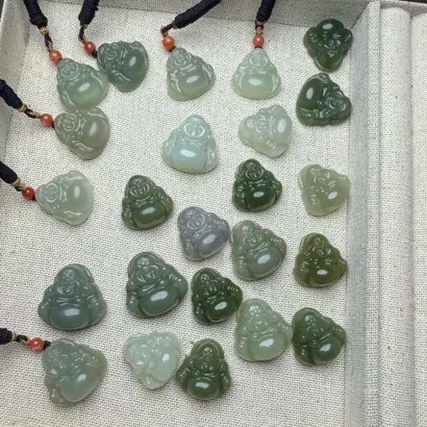 天然和田青海料佛公吊坠多样性发货拍一发一