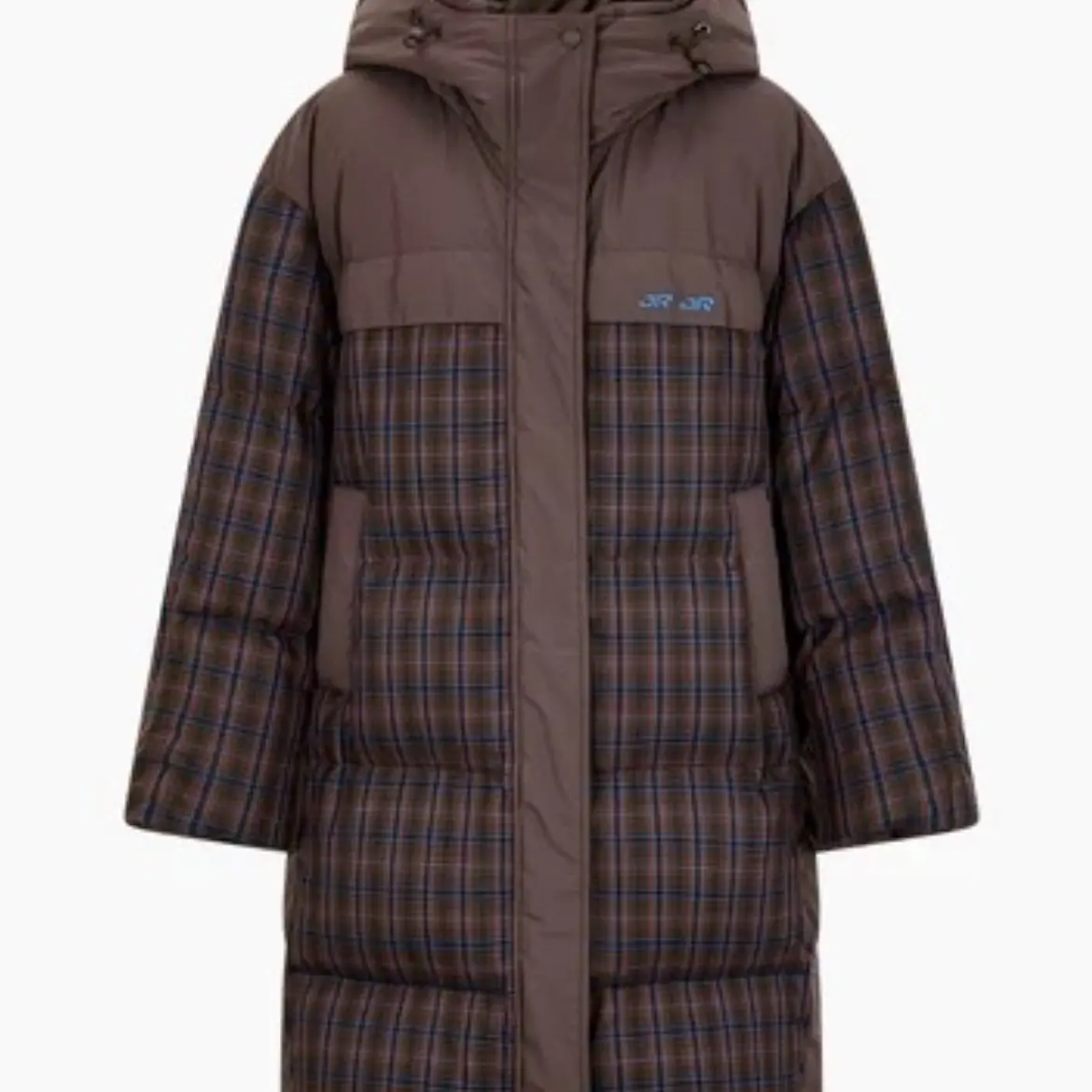 Journal Record2025秋冬新款潮流苾备复古英伦风格纹拼接鹅绒服